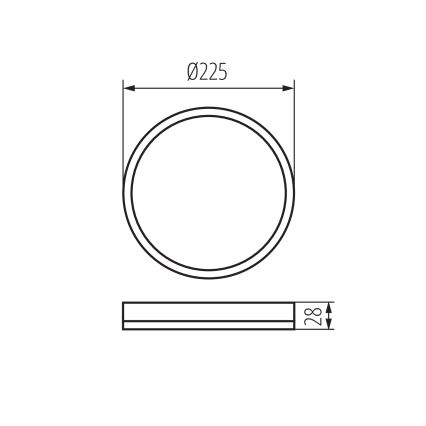 LED loftlampe til badeværelse AZPO LED/11,8W/230V diameter 22,5 cm IP54 hvid