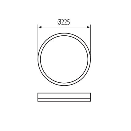 LED-loftlampe AZPO LED/11,8W/230V 3000/4000/6000K Ø 22,5 cm IP54 hvid