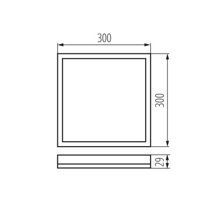 LED loftlampe AZPO LED/17,5W/230V 3000/4000/6000K 30x30 cm IP54 hvid