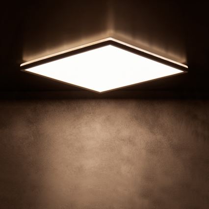 LED-loftlampe AZPO LED/17,5W/230V 3000/4000/6000K 30x30 cm IP54 sort