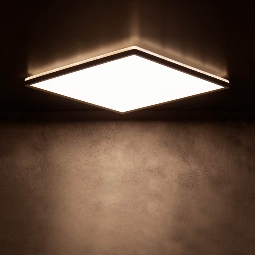 LED-loftlampe AZPO LED/17,5W/230V 3000/4000/6000K 30x30 cm IP54 sort
