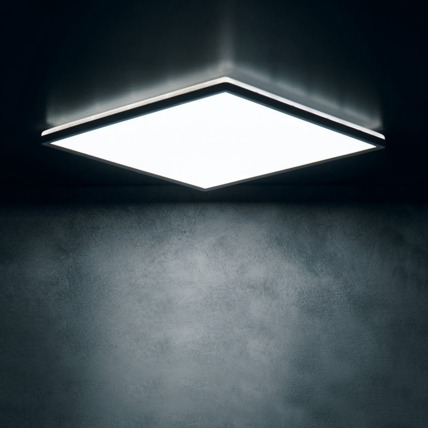 LED-loftlampe AZPO LED/17,5W/230V 3000/4000/6000K 30x30 cm IP54 sort