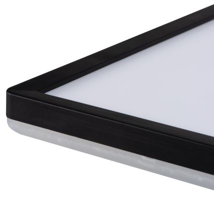 LED loftlampe AZPO LED/22W/230V 3000/4000/6000K 42x42 cm IP54 sort