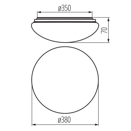 LED badeværelsesloftlampe CORSO LED/24W/230V 3000/4000/6500K Ø 38 cm IP44