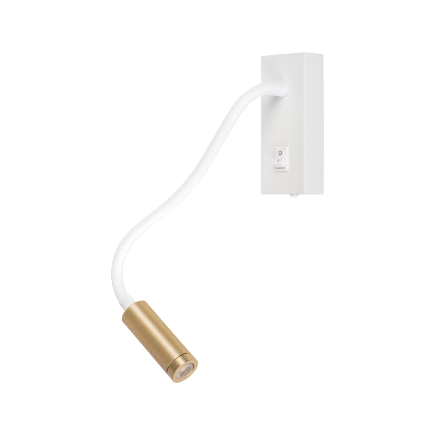 LED fleksibel lampe TONIL LED/3,3W/230V hvid/guld