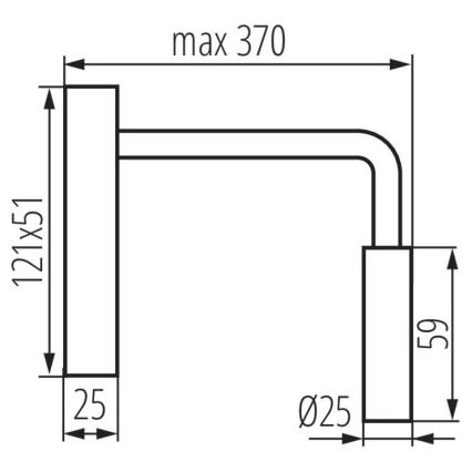 Fleksibel LED lampe TONIL LED/2,7W/230V sort