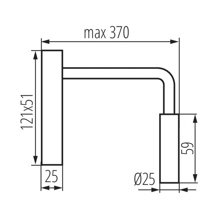Fleksibel LED lampe TONIL LED/2,7W/230V sort