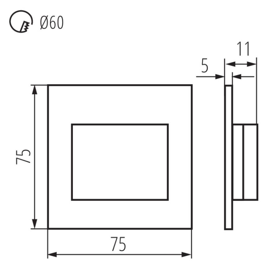 LED trappelampe ERINUS LED/1,5W/12V 3000K hvid