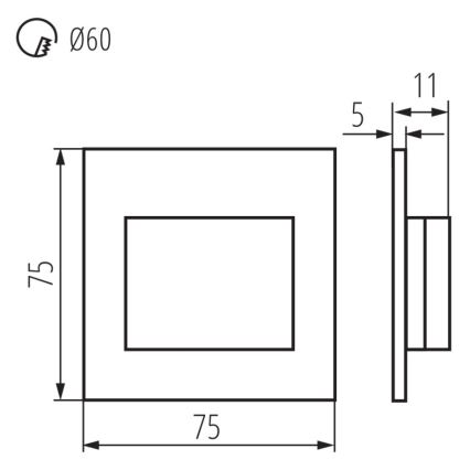 LED trappelampe ERINUS LED/1,5W/12V 4000K grå