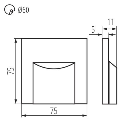 LED trappelampe ERINUS LED/0,8W/12V 3000K sort