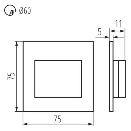 LED trappelampe ERINUS LED/1,5W/12V 3000K sort