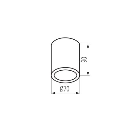 Kanlux 33360 - Udendørs spotlampe AQILO 1xGU10/7W/230V IP65 hvid