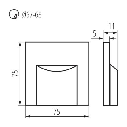 LED trappelampe ERINUS LED/1,5W/12V 3000K hvid