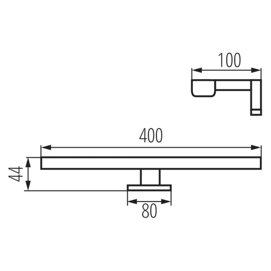 LED-spejlarmatur til badeværelset ASTIM LED/8W/230V IP44 blank krom
