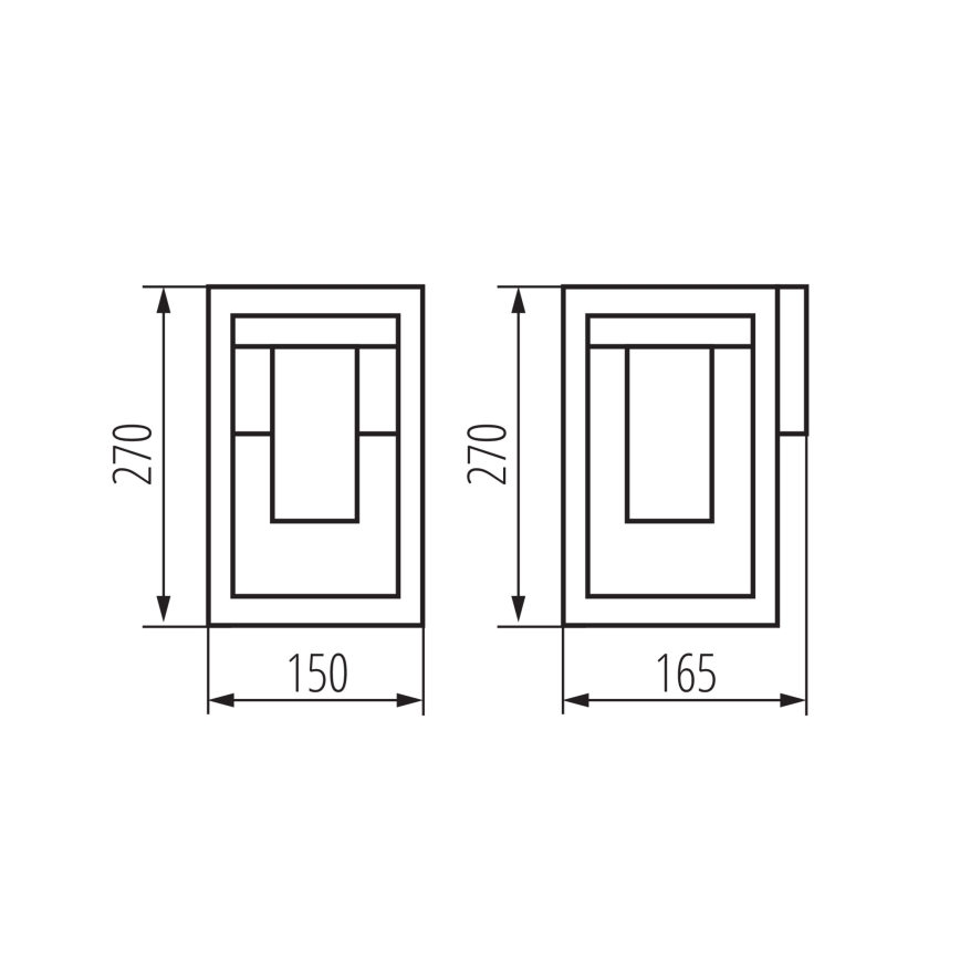 Udendørs væglampe VIMO 1xE27/15W/230V IP44 sort
