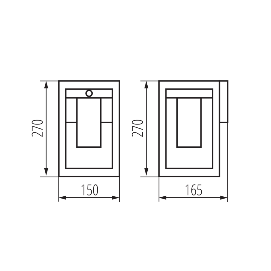 Udendørs væglampe med sensor VIMO 1xE27/15W/230V IP44