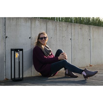 Udendørslampe med sensor VIMO 1xE27/15W/230V 50 cm IP44 sort