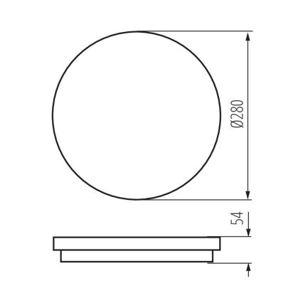 LED badeværelseslampe med sensor STIVI LED/24W/230V IP65