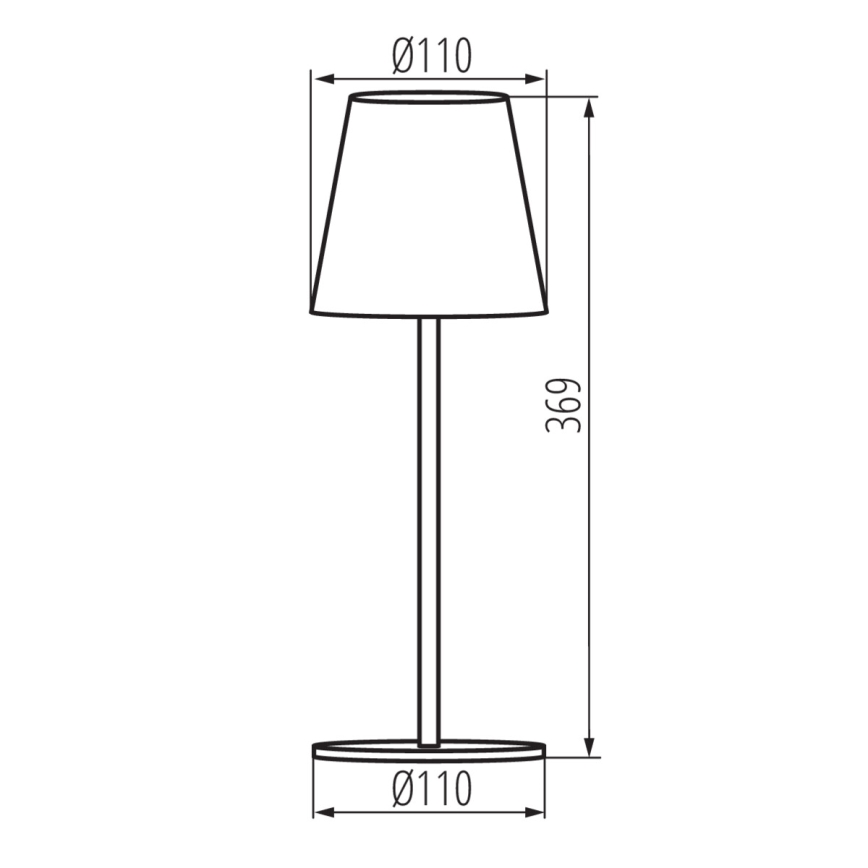 LED Bordlampe dæmpbar og genopladelig INITA LED/1,2W/1800 mAh IP54 gul