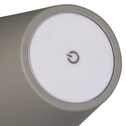 LED Bordlampe dæmpbar og genopladelig INITA LED/1,2W/1800 mAh IP54 grå