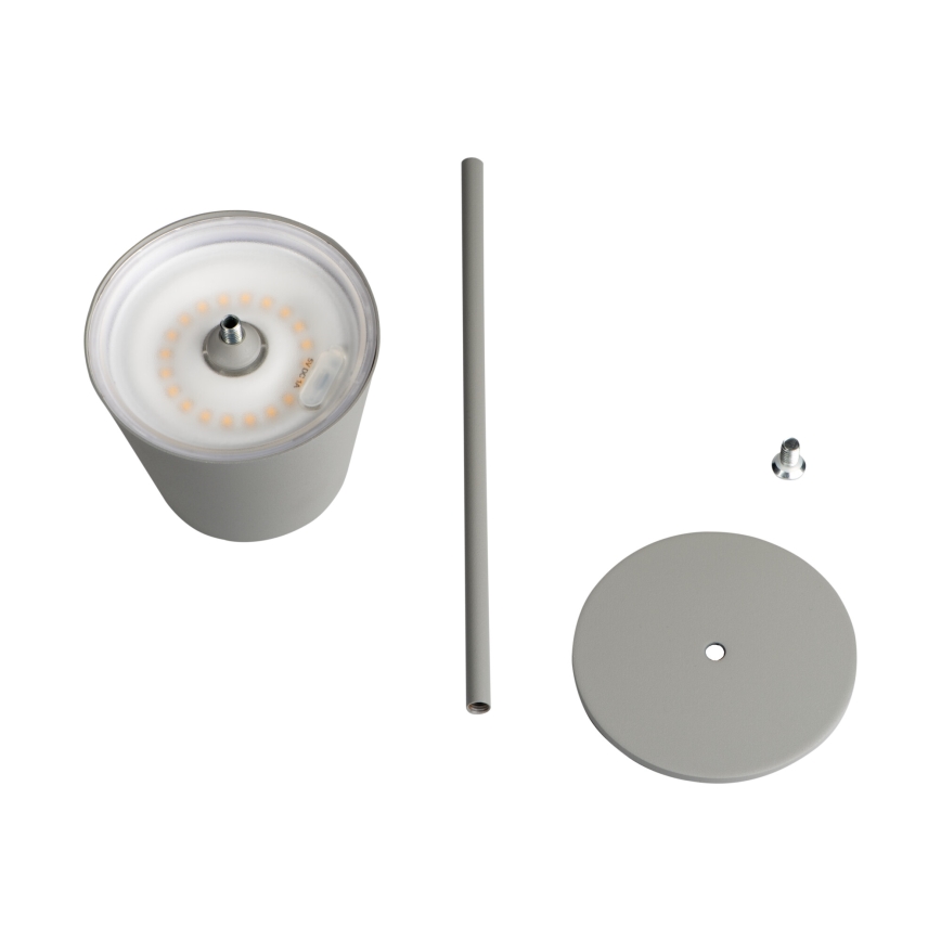 LED Bordlampe dæmpbar og genopladelig INITA LED/1,2W/1800 mAh IP54 grå