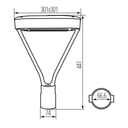 LED gadelampe PARCOLI LED/30/40/50W/230V 3000/4000/6500K IP66 grå