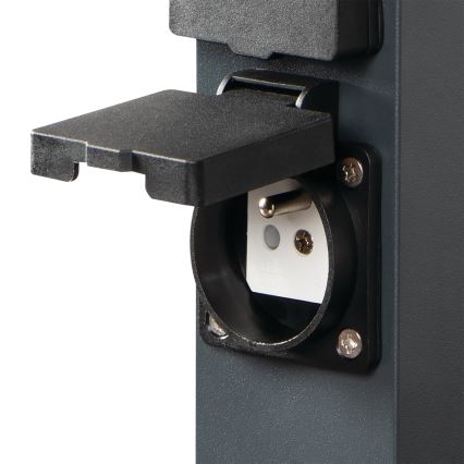 Udvendig stikkontaktsøjle NASTO 2Z Type E 230V IP44 antracit