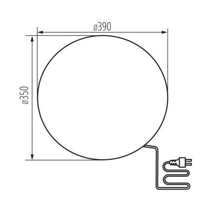 Udendørslampe STONO 1xE27/25W/230V diameter 39 cm IP65