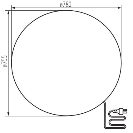 Udendørslampe STONO 1xE27/25W/230V Ø 78 cm IP65