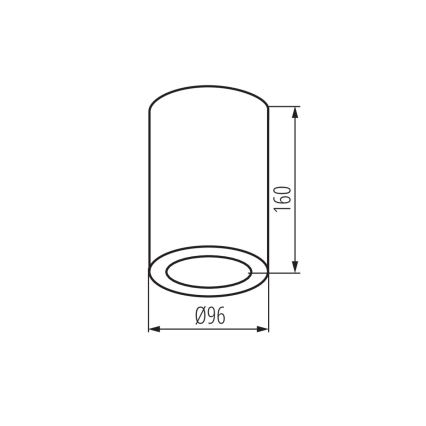 Spotlampe til badeværelse AQILO 1xE27/20W/230V IP65 antracit
