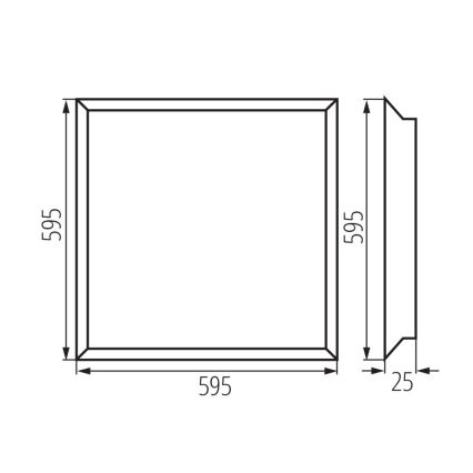 LED indbygningspanel BLINGO LED/38W/230V 60x60 cm