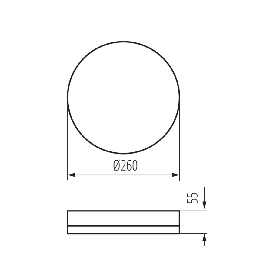 LED arbejdsloftlampe IPER LED/26W/230V IK10 IP65 rund hvid