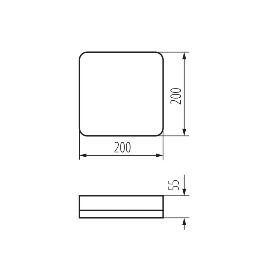 Robust LED loftlampe med bevægelsessensor IPER LED/19W/230V IK10 IP65 kantet hvid