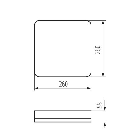 Robust LED loftlampe med bevægelsessensor IPER LED/26W/230V IK10 IP65 kantet hvid