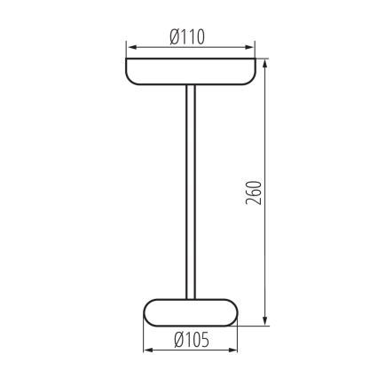 Kanlux 37310 - LED lampe dæmpbar og genopladelig FLUXY LED/1,7W/1800 mAh IP44 hvid