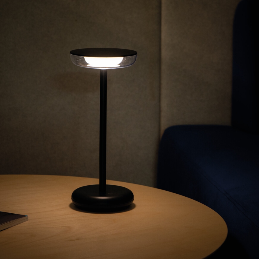 Kanlux 37311 - LED lampe dæmpbar og genopladelig FLUXY LED/1,7W/1800 mAh IP44 sort