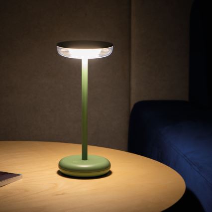 Kanlux 37313- LED lampe dæmpbar og genopladelig FLUXY LED/1,7W/1800 mAh IP44 grøn