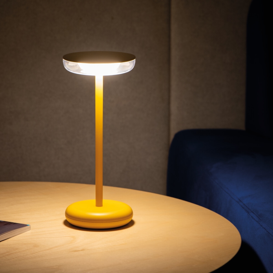 LED dæmpbar genopladelig lampe FLUXY LED/1,7W/1800 mAh IP44 gul