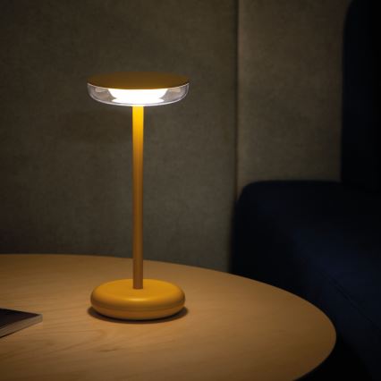 LED dæmpbar genopladelig lampe FLUXY LED/1,7W/1800 mAh IP44 gul