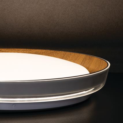 LED loftlampe NIFU LED/17,8W/230V diameter 43 cm hvid/brun