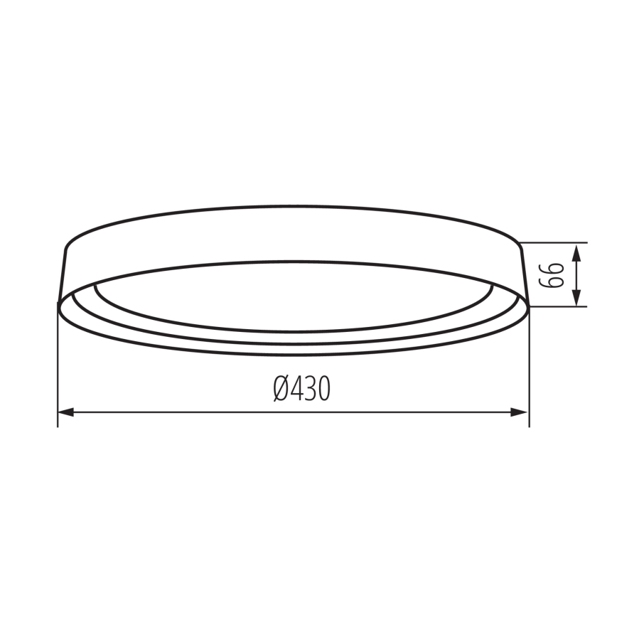 LED loftlampe NIFU LED/17,8W/230V diameter 43 cm hvid