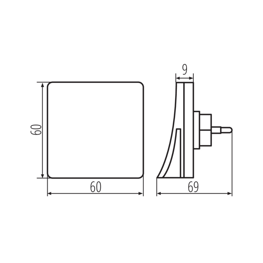 LED orienteringslampe med skumringssensor til stikkontakt HOFI LED/0,28W/230V hvid
