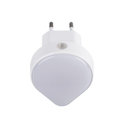 LED Dæmpbar orienteringslampe med skumringssensor til stikkontakt ULOV LED/0,5W/230V hvid