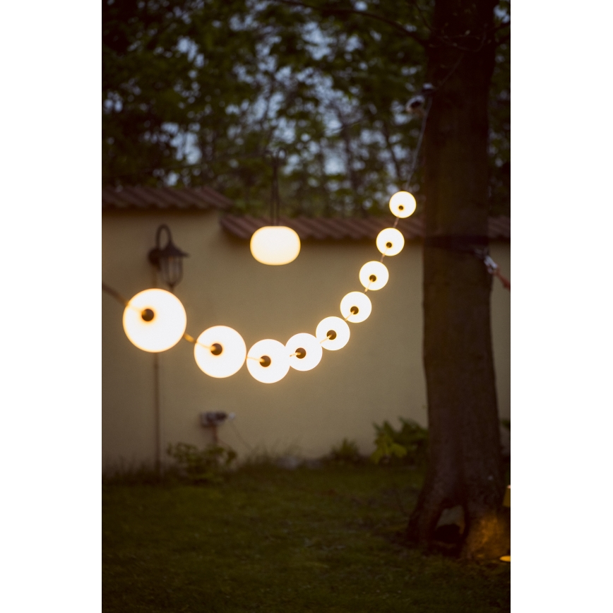 Udendørs LED lyskæde GUIRLANDE STONO 10xLED/10W/230V 6 m IP67