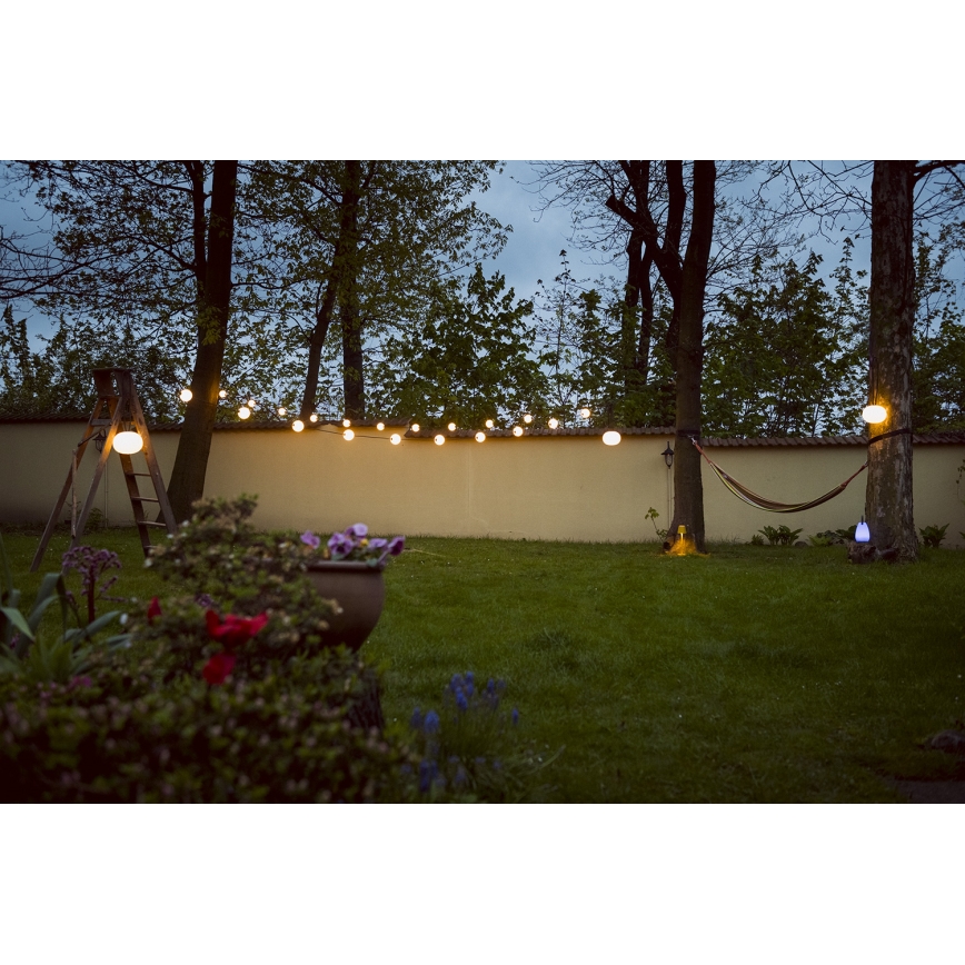 Udendørs LED lyskæde GUIRLANDE STONO 10xLED/10W/230V 6 m IP67