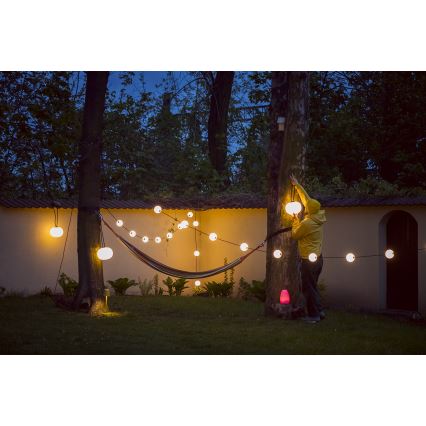 Udendørs LED lyskæde GUIRLANDE STONO 10xLED/10W/230V 6 m IP67