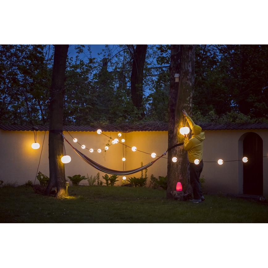 Udendørs LED lyskæde GUIRLANDE STONO 10xLED/10W/230V 6 m IP67