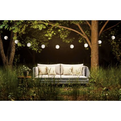 Udendørs LED lyskæde GUIRLANDE STONO 10xLED/10W/230V 6 m IP67