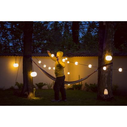 Udendørs LED lyskæde GUIRLANDE STONO 10xLED/10W/230V 6 m IP67
