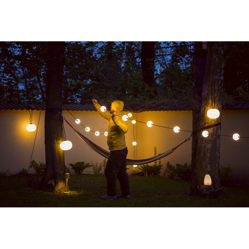 Udendørs LED lyskæde GUIRLANDE STONO 10xLED/10W/230V 6 m IP67